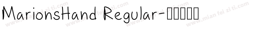 MarionsHand Regular字体转换
